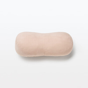 MUJI可当成腰垫使用的柔软靠垫 抱枕腰托靠枕腰靠 橙红色 49*22*15cm