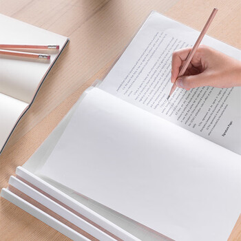 得力抽杆文件夹A4透明拉杆夹资料夹5855 10个/包 3包装 颜色随机