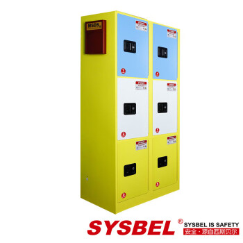 SYSBEL西斯贝尔自闭门安全柜易燃易爆安全柜六门型FM认证防火防爆柜化学品储存柜WA032050 WA032050