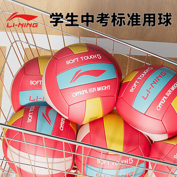 李宁排球5号中考比赛学生专用排球成人儿童男女硬排软皮训练专用排球