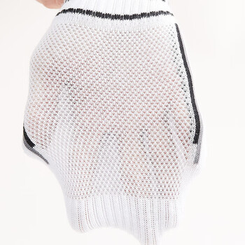 Taan泰昂羽毛球袜运动袜子加厚毛巾底中帮男款T343白红色3双装