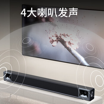 纽曼（Newmine）回音壁音响电视音响 家庭影院K歌音响 家用客厅 音箱 壁挂音响 条形音箱 双麦版