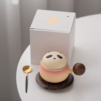 阿波罗之梦熊猫茶杯水杯咖啡杯生日礼物新年礼物三八节女神礼物女生女友老婆