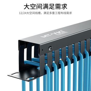 迈拓维炬（MT-viki）网线机柜理线器12档48口19英寸机房服务器机架式网络收纳理线架 19英寸48口理线器 MT-LX24