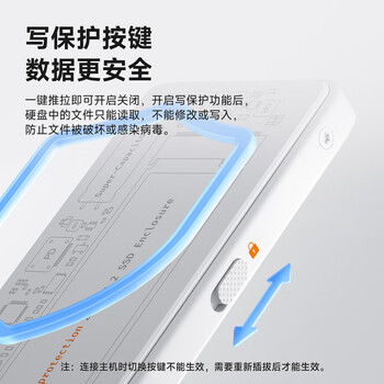 海备思写保护硬盘盒M.2移动固态NVMe硬盘盒外置SSD读取器Type-C适用MacBook笔记本电脑手机扩容断电保护
