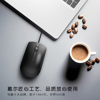 戴尔（DELL）MS116 鼠标有线  商务办公经典对称 有线鼠标 USB接口 即插即用 鼠标 （黑色）