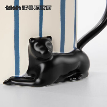 野兽派家居（tbh）都市野兽黑豹陶瓷浮雕马克对杯咖啡杯情侣杯水壶水杯子送人礼物