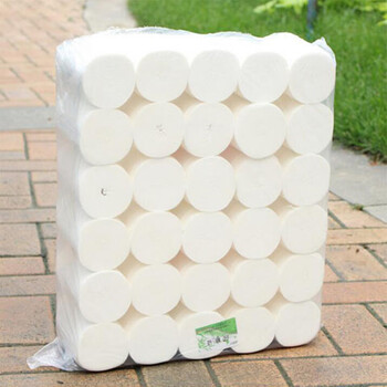 金纸坊(jinzhifang) 30卷5斤重四层印花卫生纸纯木浆家用卷纸