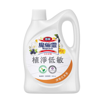 花王（KAO）进口地板清洁剂 清雅花果香1.8L 瓷砖大理石木地砖清洁剂地板净