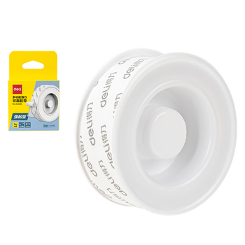 得力（deli）纳米双面胶3.0升级 20mm*1m 强力高粘墙面贴无痕胶 网格透明防水纳米胶带 春联专用 1卷 JL600