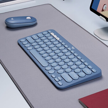 罗技（Logitech）K380 企业级无线蓝牙键盘 办公笔记本平板IPAD电脑键盘 超薄便携 品月蓝 for Mac【团单优惠】
