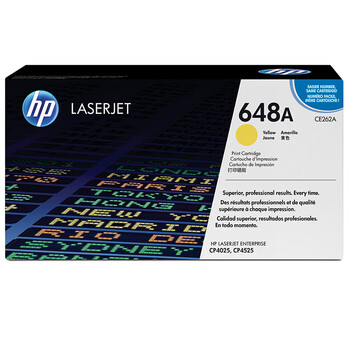 惠普(HP) 硒鼓 648A/CE262A 黄色原装 (适用LaserJet CP4025/CP4525)