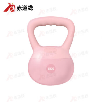 赤道线PVC软壶铃哑铃深蹲练体翘臀力量训练器材 粉色8kg进阶力量训练