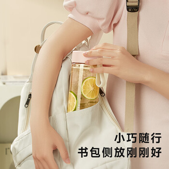 物生物水杯夏季塑料杯tritan高颜值大容量女生吸管杯茶水分离泡茶杯礼物