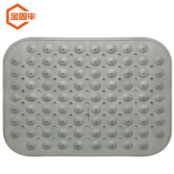 金固牢PVC防滑垫 按摩脚垫 卫生间淋浴垫 浴室吸盘地垫 灰色35*70cm