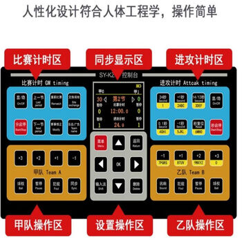 战仞者篮球比赛电子记分牌24秒计时记分无线羽毛球足球便携SY-KZ03 468