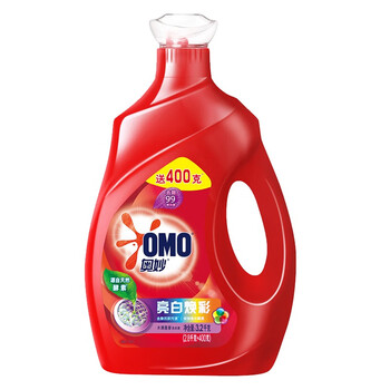 奥妙（OMO） 亮白焕彩洗衣液 (2.8KG+400G)*2瓶 温和 水莲清香 去顽渍