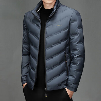 吉普三防羽绒服男士冬季外套青中年轻薄鸭绒服爸爸冬装上衣服加厚男装