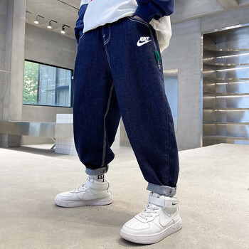 耐克nike童装男童牛仔裤春秋款儿童裤子新款秋季休闲男孩运动120cm
