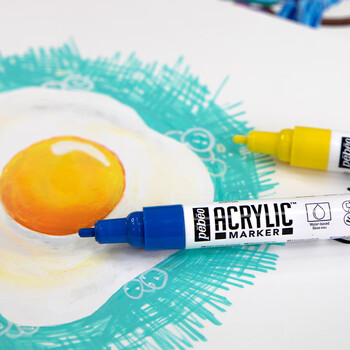 贝碧欧(Pebeo)【卢浮宫修复合作伙伴】24色A丙烯马克笔套装写生美术画画绘画画笔水彩笔美育