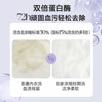 绽家内衣裤洗衣液生理期专用200ml强效去血渍黄渍植萃抑菌