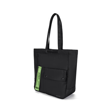 特步情侣拎包手提包户外时尚百搭休闲包大容量 黑 均码 