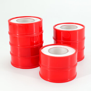 海斯迪克 HKLY-106 生料带 包装密封生胶带 20米 红色20卷