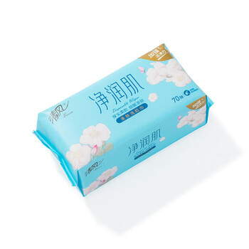 清风棉柔巾净润肌单包70抽 洗脸巾干湿两用厚实柔软 24包/箱 BCB70F V