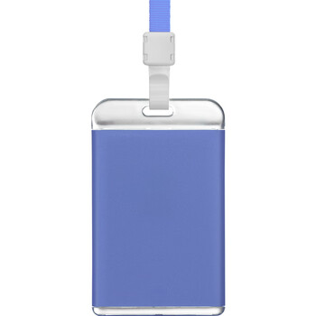 优和（UHOO）亚克力证件卡套 灰蓝 竖式 1个卡套+1根挂绳 工作牌员工牌胸卡证件套 6118