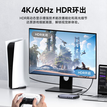 海备思视频采集卡4K60Hz直播采集器HDMI相机采集Switch2/PS5手机平板USB电脑游戏录制HDR环出采集盒