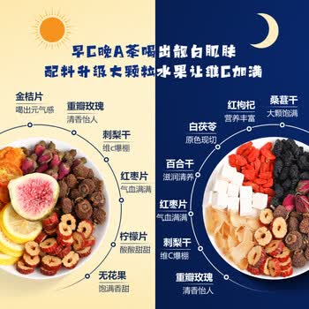 福茗源花草茶 枸杞桑葚玫瑰花茶20包200g刺梨柠檬水果茶早C晚A网红茶包