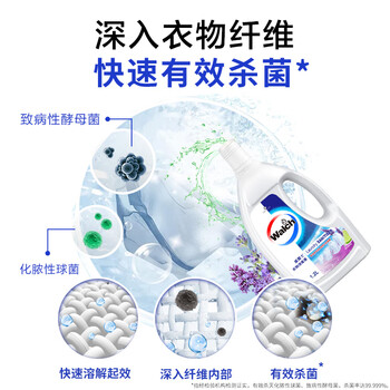 威露士衣物消毒液薰衣草1.2L*2 内衣裤袜除菌液 杀菌除螨 可配洗衣液用 