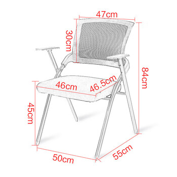 擎宅培训椅带写字板折叠培训桌椅凳会议室椅新闻记者学生教学椅	