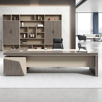 圣黎老板桌椅单人办公桌大班台经理桌主管桌椅工作台2.0*0.8米桌侧柜 圣黎老板桌椅单人办公桌大班台经理桌主管桌椅工作台2.0*0.8米桌侧柜