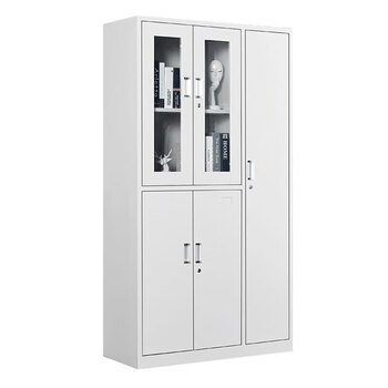 施尔福 更衣柜铁皮柜员工宿舍柜存包柜带锁鞋柜储物柜常规款五门更衣柜