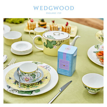 Wedgwood漫游美境睡莲绮梦杯碟骨瓷欧式杯碟咖啡杯套组 一杯一碟	