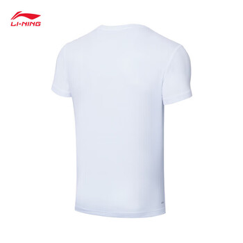 李宁T恤短裤套装男女同款速干凉爽比赛服AATT021 标准白-4 L