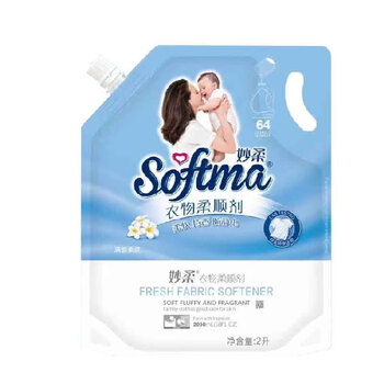 妙柔洗衣液搭档柔顺剂1L除菌防静电护理21天持久留香蓬松柔软剂补充装