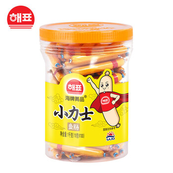 eoagx韩国海牌菁品小力士鳕鱼肠官方旗舰店海味零食鱼肉肠1kg原味10g