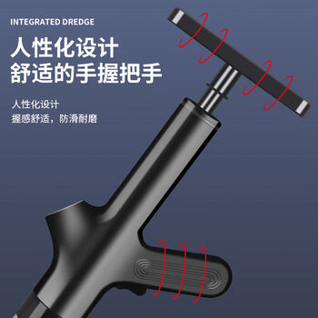光多拉马桶疏通神器厕所管道一炮桶304不锈钢厨房疏通工具下水道疏通器