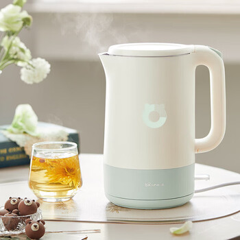 小熊（Bear）电热水壶 不锈钢内胆热水壶 ZDH-R17B3双层防烫烧水壶1.7L大容量 