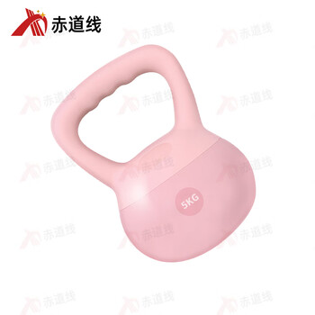 赤道线PVC软壶铃哑铃深蹲练体翘臀力量训练器材 粉色8kg进阶力量训练