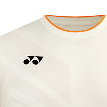 YONEX尤尼克斯羽毛球服国家队大赛球迷版运动男短袖套装10661CR乳白L