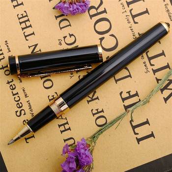 毕加索签字笔 商务办公礼品宝珠笔成人签名笔学生练字男女生日礼物0.5mm世纪先锋系列908亮黑