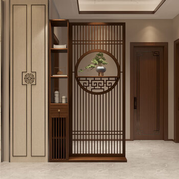 屏風 中式镂空屏风福字型号规格- 京东
