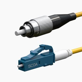 数康（SCOA）电信级光纤跳线LC-FC(UPC)短尾套2米 单模单芯OS2小方头转圆头Φ3.0跳纤 光纤线 尾纤S-1LC-FC-S2