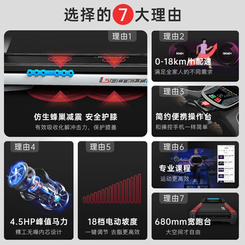 捷瑞特（JOROTO） 健身训练 跑步机减震可折叠商用智能电动健身器材 L4