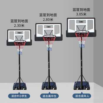 健伦【当/次日达】青少年成人移动升降篮球架儿童篮球框室内