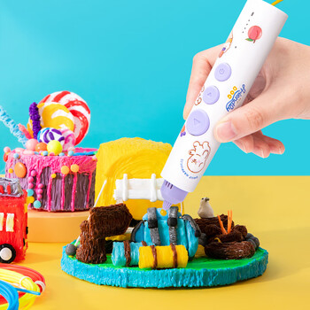 得力(deli)3D打印笔语音款 无线3D绘画笔涂鸦智能手工DIY玩具礼盒装儿童生日开学毕业礼物(附3色耗材) 得力(deli)3D打印笔语音款 无线3D绘画笔涂鸦智能手工DIY玩具礼盒装儿童生日开学毕业礼物(附3色耗材)