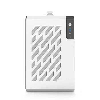 动力火车（PowerTrain）未知玩家X200白色MATX机箱玻璃侧透立式桌面便携式手提ITX外壳 Type-C接口 支持240水冷 6风扇位